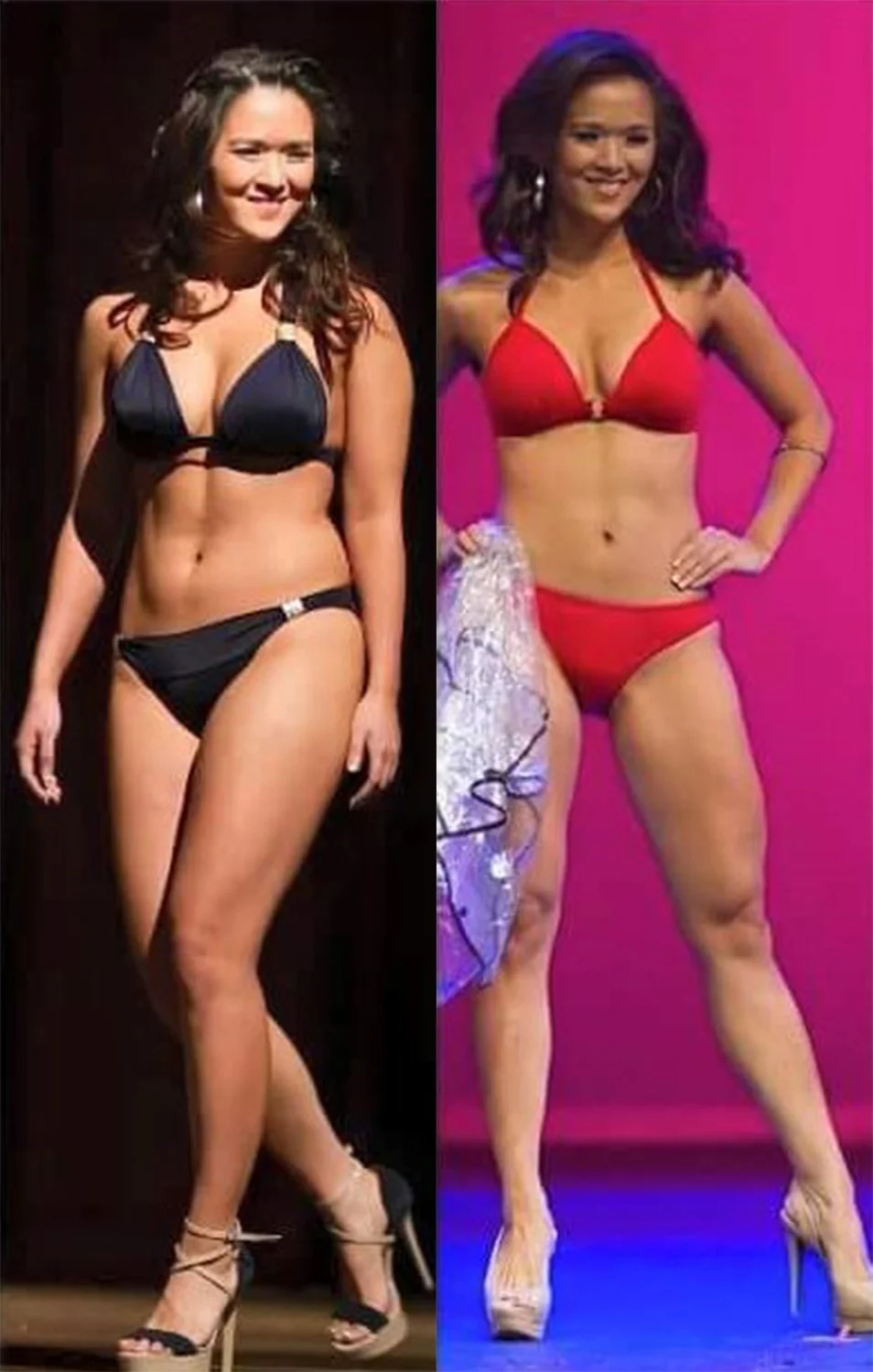 girl before and after pageant image